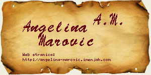 Angelina Marović vizit kartica